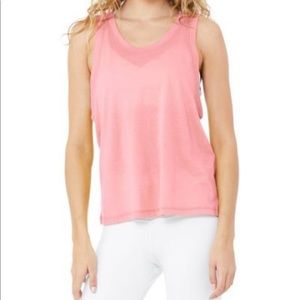 NWT Alo yoga model tank Macaroon Pink